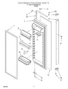 07 - Refrigerator Door parts for Kitchenaid Refrigerator KSUB25QDBL00 from AppliancePartsPros.com