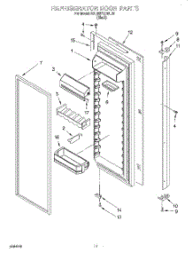 07 - Refrigerator Door parts for Kitchenaid Refrigerator KSUB27QDBL00 from AppliancePartsPros.com
