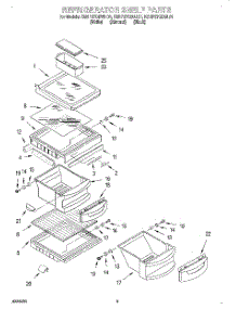 03 - Refrigerator Shelf parts for Kitchenaid Refrigerator KSRP27QDBL01 from AppliancePartsPros.com
