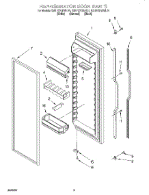 06 - Refrigerator Door parts for Kitchenaid Refrigerator KSRP27QDBL01 from AppliancePartsPros.com
