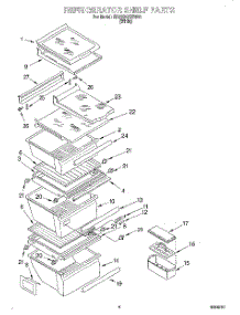 03 - Refrigerator Shelf parts for Whirlpool Refrigerator ED22DQXEW00 from AppliancePartsPros.com