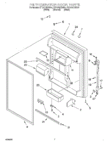 04 - Refrigerator Door parts for Whirlpool Refrigerator ET21DMXDW04 from AppliancePartsPros.com
