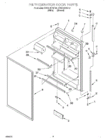 04 - Refrigerator Door parts for Kitchenaid Refrigerator KTRD18KEWH01 from AppliancePartsPros.com