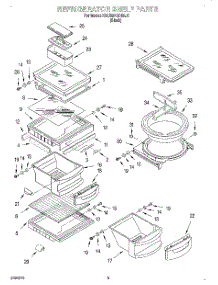 04 - Refrigerator Shelf parts for Kitchenaid Refrigerator KSUB27QDBL01 from AppliancePartsPros.com
