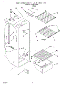 02 - Refrigerator Liner parts for Roper Refrigerator RS20EKXEW00 from AppliancePartsPros.com
