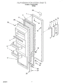 05 - Refrigerator Door parts for Roper Refrigerator RS20EKXEW00 from AppliancePartsPros.com