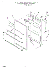 04 - Refrigerator Door parts for Roper Refrigerator RT18HDXDW05 from AppliancePartsPros.com