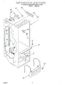 02 - Refrigerator Liner parts for Whirlpool Refrigerator ED25PSQDW00 from AppliancePartsPros.com