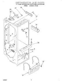 02 - Refrigerator Liner parts for Whirlpool Refrigerator ED27DSXDB05 from AppliancePartsPros.com