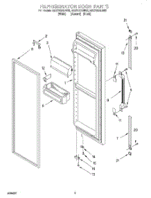 06 - Refrigerator Door parts for Whirlpool Refrigerator ED27DSXDB05 from AppliancePartsPros.com