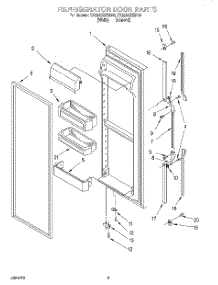 06 - Refrigerator Door parts for Whirlpool Refrigerator TS22AQXEW00 from AppliancePartsPros.com