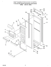 06 - Refrigerator Door parts for Whirlpool Refrigerator ED20DBXEB00 from AppliancePartsPros.com