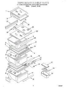 03 - Refrigerator Shelf parts for Whirlpool Refrigerator ED27DSXDW05 from AppliancePartsPros.com