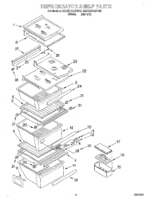 03 - Refrigerator Shelf parts for Whirlpool Refrigerator 3ED22DQXDW03 from AppliancePartsPros.com