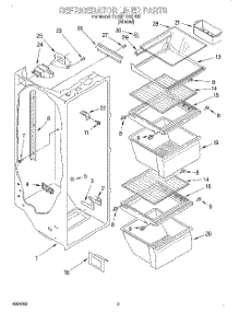 02 - Refrigerator Liner parts for Whirlpool Refrigerator 7ED20TKXDN00 from AppliancePartsPros.com