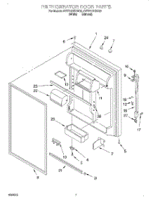 04 - Refrigerator Door parts for Whirlpool Refrigerator 4YET21DKDN03 from AppliancePartsPros.com