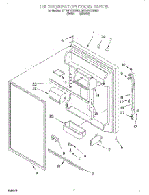 04 - Refrigerator Door parts for Whirlpool Refrigerator 3ET21DKXDN02 from AppliancePartsPros.com