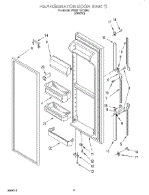 07 - Refrigerator Door parts for Whirlpool Refrigerator 7ED22PQXDN00 from AppliancePartsPros.com