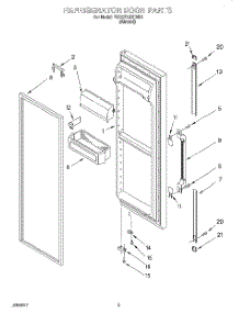 06 - Refrigerator Door parts for Whirlpool Refrigerator 7ED27DQXDN00 from AppliancePartsPros.com