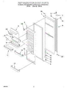 06 - Refrigerator Door parts for Kitchenaid Refrigerator KSFS20QEWH0 from AppliancePartsPros.com