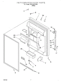 04 - Refrigerator Door parts for Whirlpool Refrigerator 3VET21DKDW03 from AppliancePartsPros.com