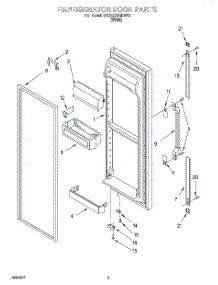 06 - Refrigerator Door parts for Whirlpool Refrigerator 3VED27DQDW00 from AppliancePartsPros.com