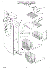 04 - Freezer Liner parts for Whirlpool Refrigerator 3VED29DQDB00 from AppliancePartsPros.com