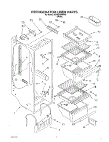 02 - Refrigerator Liner parts for Whirlpool Refrigerator 3XARG458WP00 from AppliancePartsPros.com