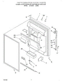 04 - Refrigerator Door parts for Whirlpool Refrigerator 8ET21DKXDN03 from AppliancePartsPros.com