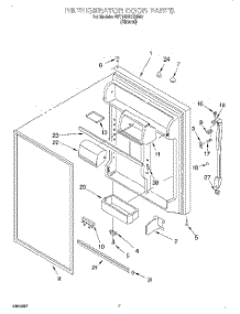 04 - Refrigerator Door parts for Whirlpool Refrigerator 8ET19DKXEN00 from AppliancePartsPros.com
