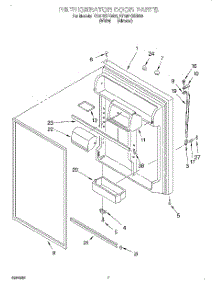 04 - Refrigerator Door parts for Whirlpool Refrigerator ET19PKXEW00 from AppliancePartsPros.com