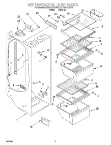 02 - Refrigerator Liner parts for Whirlpool Refrigerator 8ED20TKXDW00 from AppliancePartsPros.com