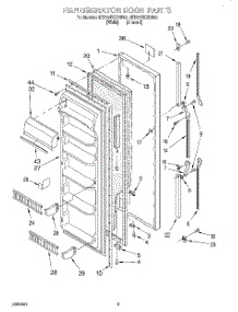 06 - Refrigerator Door parts for Whirlpool Refrigerator 8ED20TKXDW00 from AppliancePartsPros.com