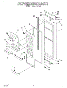06 - Refrigerator Door parts for Kitchenaid Refrigerator KSBS20QEAL0 from AppliancePartsPros.com