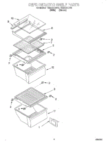03 - Refrigerator Shelf parts for Whirlpool Refrigerator TS22AQXEN10 from AppliancePartsPros.com