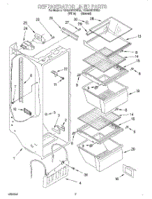 02 - Refrigerator Liner parts for Roper Refrigerator RS20AWXEN00 from AppliancePartsPros.com
