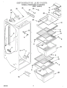 02 - Refrigerator Liner parts for Whirlpool Refrigerator 4YED20TKDW00 from AppliancePartsPros.com
