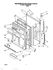 06 - Refrigerator Door parts for Whirlpool Refrigerator 3XARG495WP00 from AppliancePartsPros.com