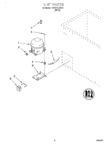 03 - Section parts for Whirlpool Freezer TCF0710EW01 from AppliancePartsPros.com