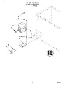 03 - Section parts for Roper Freezer RH1599REW00 from AppliancePartsPros.com