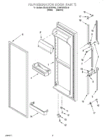 06 - Refrigerator Door parts for Whirlpool Refrigerator ED25GWXEN00 from AppliancePartsPros.com