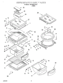 04 - Refrigerator Shelf parts for Kitchenaid Refrigerator KSRB22QDBL02 from AppliancePartsPros.com
