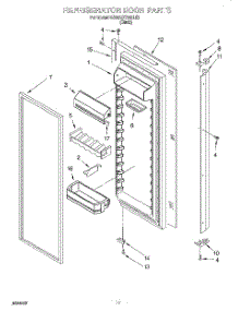 07 - Refrigerator Door parts for Kitchenaid Refrigerator KSRB27QDBL02 from AppliancePartsPros.com