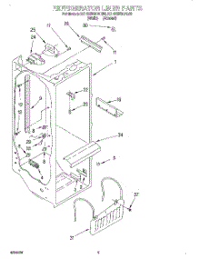 02 - Refrigerator Liner parts for Kitchenaid Refrigerator KSRS25QDAL03 from AppliancePartsPros.com