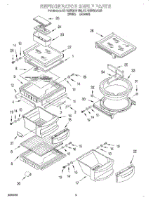 04 - Refrigerator Shelf parts for Kitchenaid Refrigerator KSRS25QDWH03 from AppliancePartsPros.com