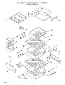 07 - Refrigerator Shelf parts for Kitchenaid Refrigerator KSSS36QDX03 from AppliancePartsPros.com
