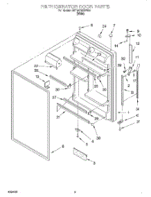 04 - Refrigerator Door parts for Whirlpool Refrigerator 3ET18TMXEW00 from AppliancePartsPros.com