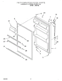 04 - Refrigerator Door parts for Roper Refrigerator RT18DKXEN04 from AppliancePartsPros.com
