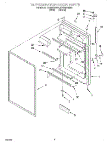 04 - Refrigerator Door parts for Roper Refrigerator RT18AKXEW00 from AppliancePartsPros.com