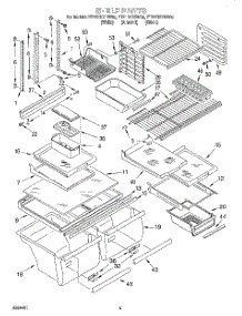 03 - Shelf parts for Whirlpool Refrigerator ET21DKXDW05 from AppliancePartsPros.com
